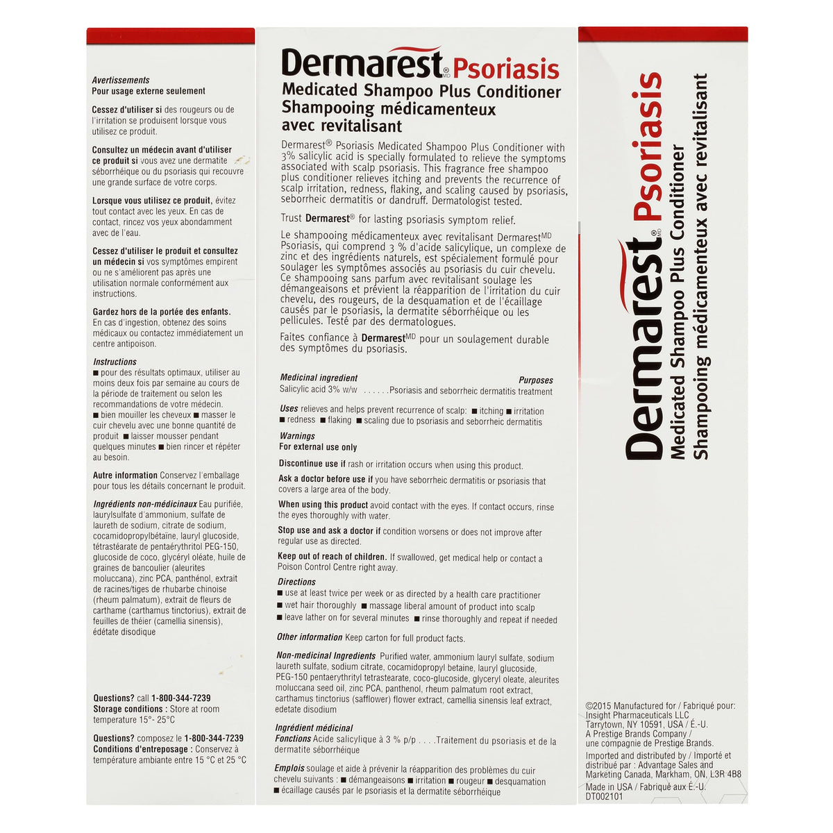 Dermarest Medicated Shampoo - 236ml - Helps Stop Scalp Itch, Fragrance-Free