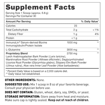 Amy Myers MD Leaky Gut Revive MAX Powder for Leaky Gut Repair “ Potent L-Glutamine Powder to Support Constipation, IBS, Diarrhea, Bloating, Gas, SIBO “ Plant Based Supplement for Gut Health, 1 Month