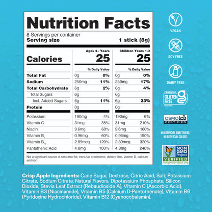 Liquid I.V.® Hydration Multiplier® +Kids - Crisp Red Apple | Electrolyte Powder Drink Mix | 2 Pack (16 Servings)