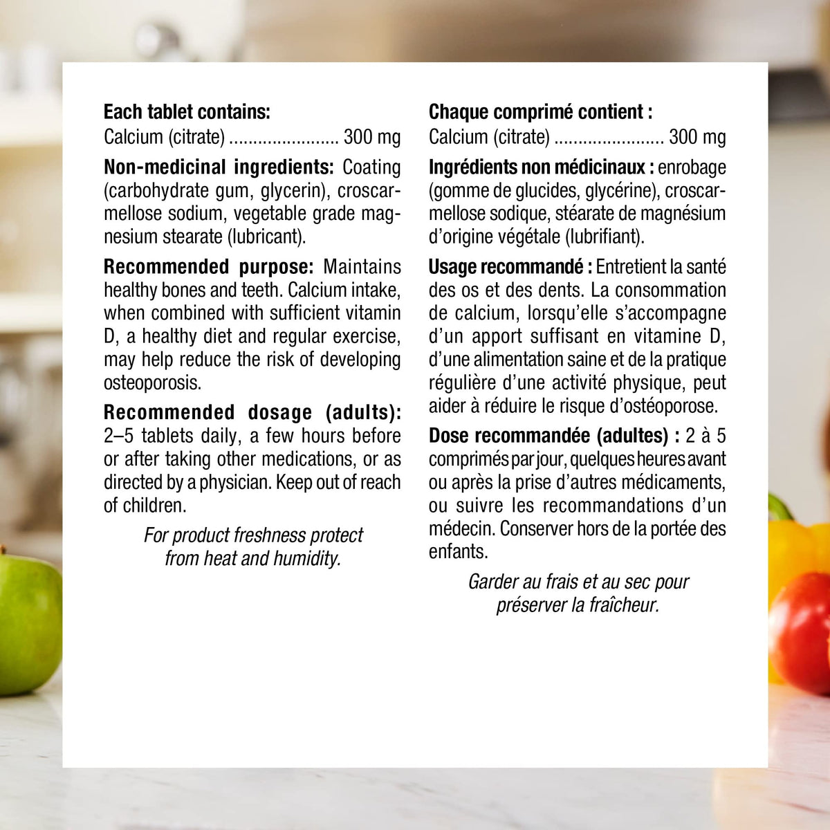 Webber Naturals Calcium Citrate Supplement, 120 Tablets