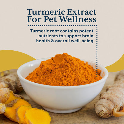 Ayush Pet Mobility, Curcumin Supplement for Healthy Joints, Pure and Powerful Joint, Digestion, and Brain Support, Large or Small Pets, 90 Capsules