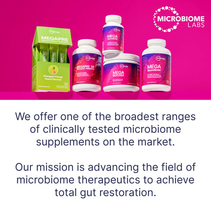 Microbiome Labs MegaSporeBiotic Probiotics for Women & Men - Spore Based Probiotics for Digestive Health - Shelf Stable & Travel-Friendly (180 Capsules)