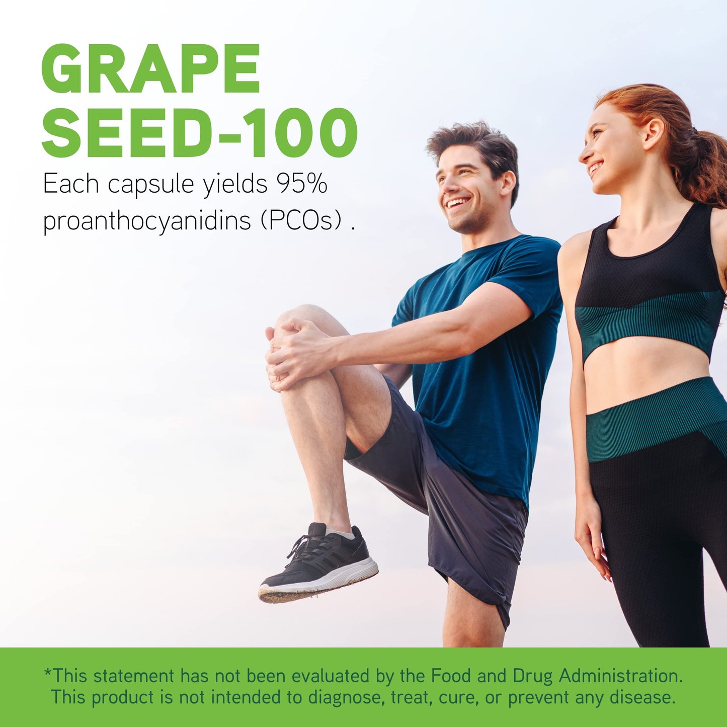DAVINCI Labs Grape Seed-100 - Dietary Supplement to Support Immune System, Vascular Function and Healthy Skin* - with 100 mg Grape Seed Extract per Serving - Gluten-Free - 60 Vegetarian Capsules