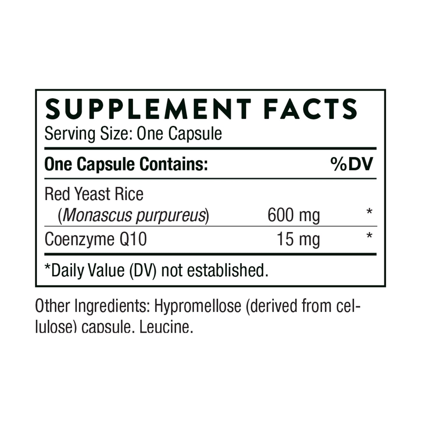 THORNE Red Yeast Rice + CoQ10 - Maintain Healthy Cholesterol Levels and Supports Cardiovascular Health* - Gluten-Free, Dairy-Free - 120 Capsules
