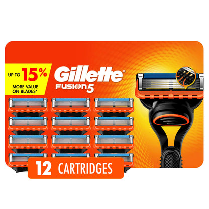 Gillette Fusion5 Men's Razor Blade Refills, 12 Refills
