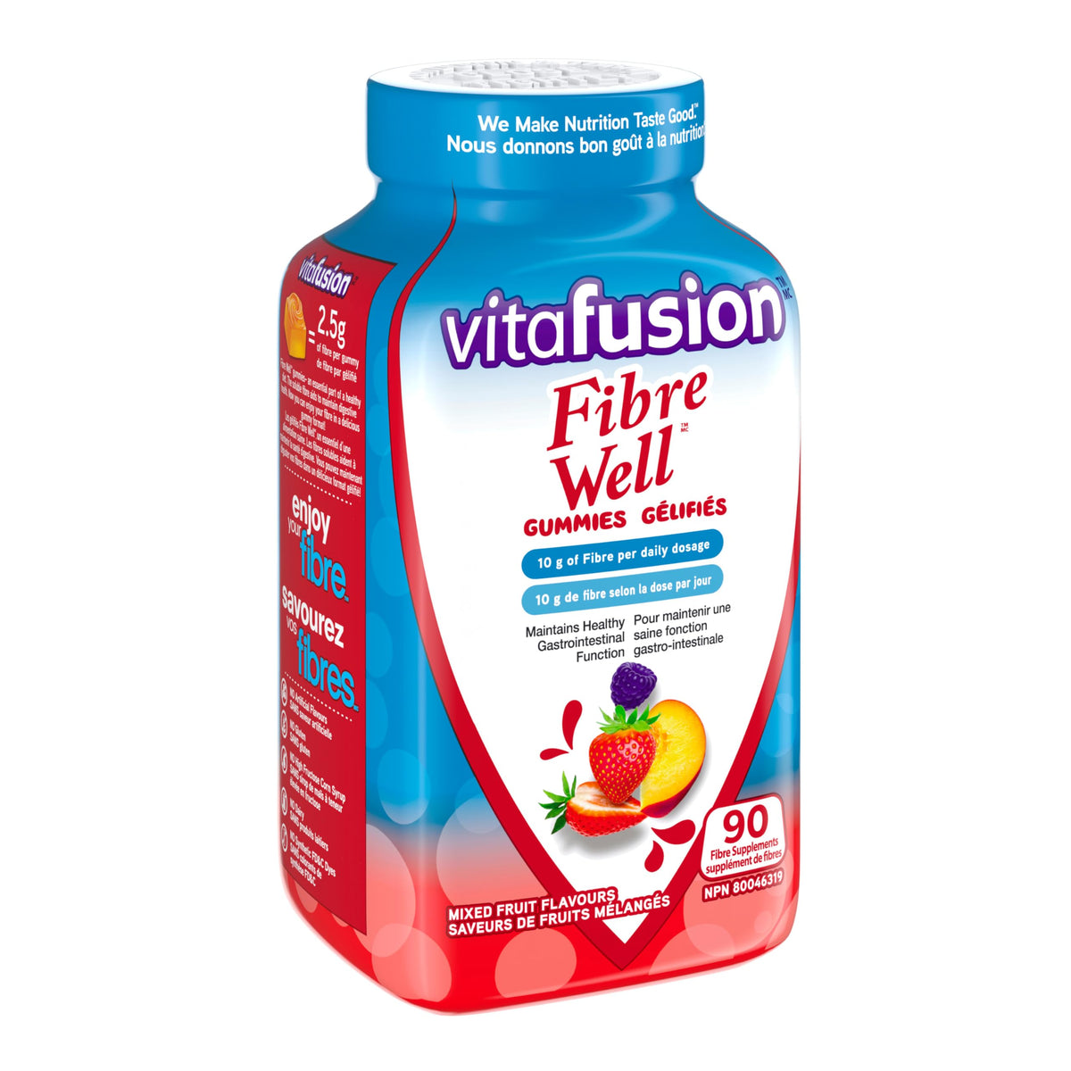 Vitafusion Fibre Well Fiber Supplements | 10g | 90 Gummies