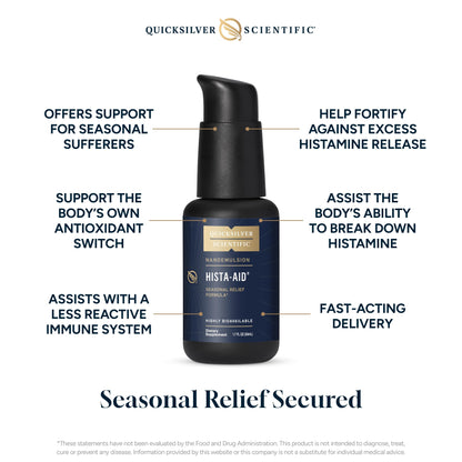 Quicksilver Scientific Nanoemulsified Hista-Aid - Flavonoids to Help Maintain Healthy Histamine Levels - Liposomal Vitamin C, DIM, Luteolin & Quercetin Liquid (50ml)