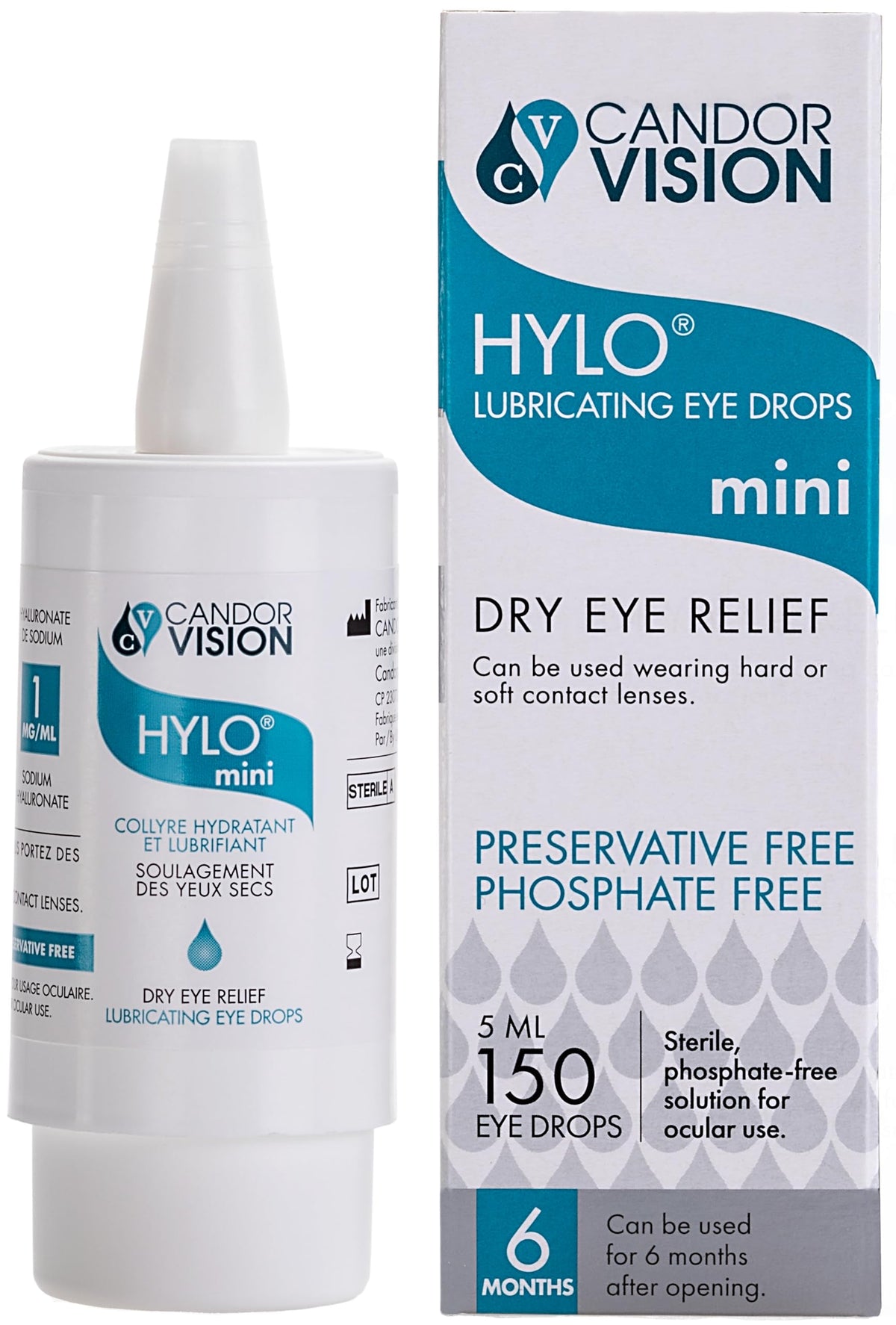 CandorVision HYLO® mini Preservative-Free Eye Drops (150 Drops, 5ml)