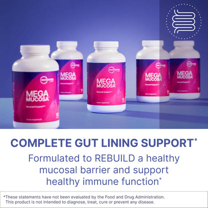 Microbiome Laps MegaMucosa - Amino Acids Supplement with Dairy-Free Immunoglobulins - Gut Health + Immune Support for Women & Men - For Complete Mucosal Support (180 Capsules)