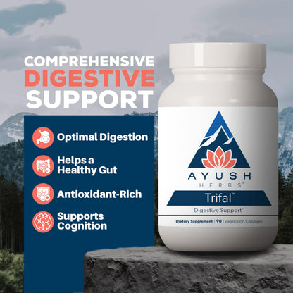 Ayush Herbs Trifal Digestive Support with Amla - Triphala Supplement for Women & Men, Promotes Balanced Digestion, Antioxidant Rich, Made with Organic Ingredients - 90 Vegetarian Capsules (1 Count)