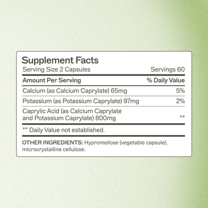 Dr Amy Myers Caprylic Acid Capsules 800 mg - Provides Optimal Support for Healthy Balance - Gradual Release, Best Buffered Formula to Support a Healthy Gut and Probiotic - 120 Vegan Capsule