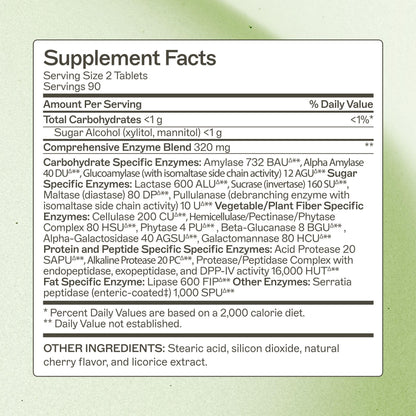 Dr Amy Myers Digestive Enzymes Chewable – Complete Enzymes Support Leaky Gut, Acid Reflux, Gas, Bloating, Gluten Exposure – Amylase, Lipase, Lactase, Alkaline, Protease, Sucrase + More – 180 Tablets