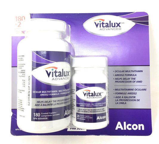 Vitalux Advanced Ocular Multi-Vitamin, 180 +20 caplets