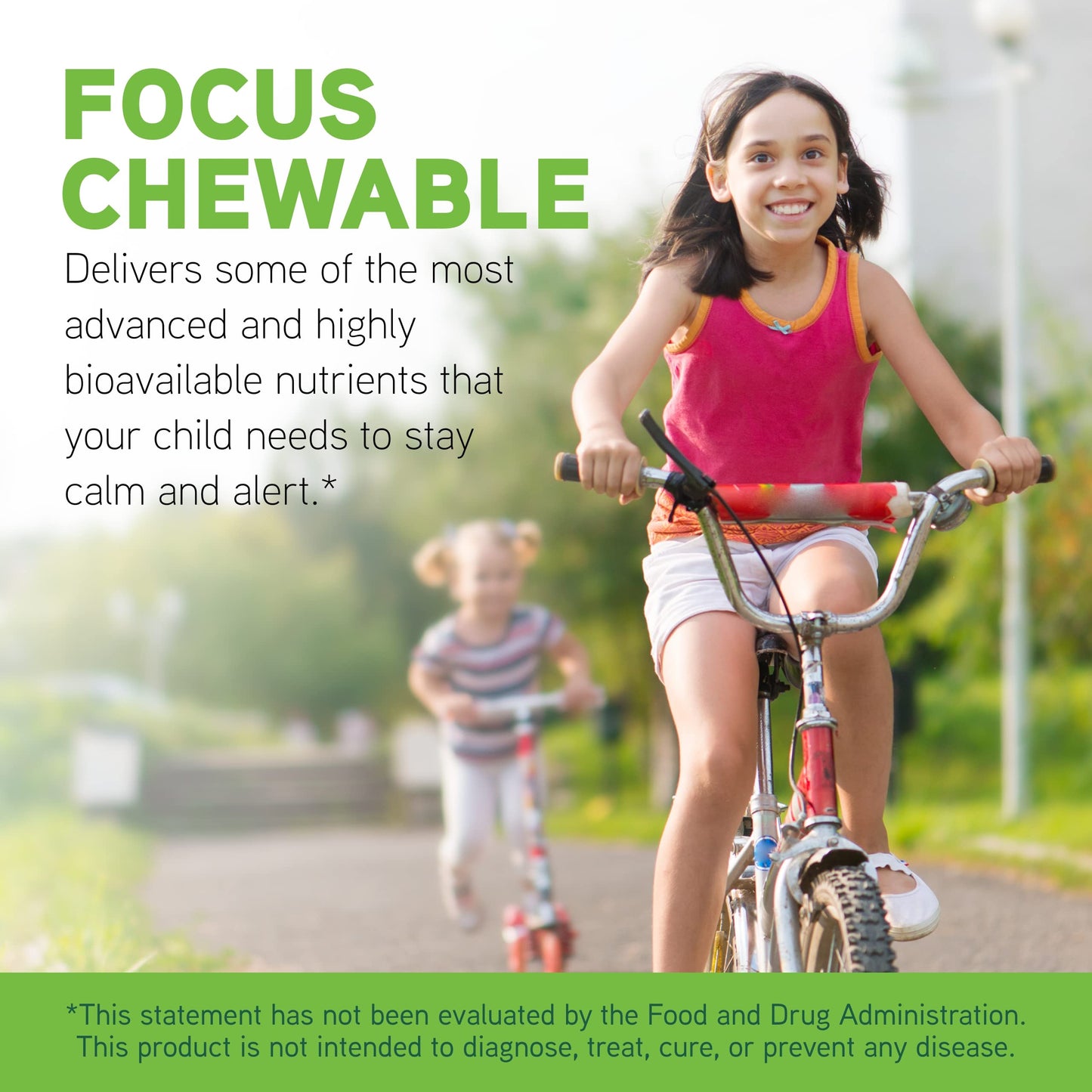 DAVINCI Labs Focus Chewable - Supplement to Support Behavior, Brain Health, and Immune Health for Kids* - with Vitamin B6, Folate, Vitamin B12, and More - Orange Flavor -Sugar-Free - 90 Tablets