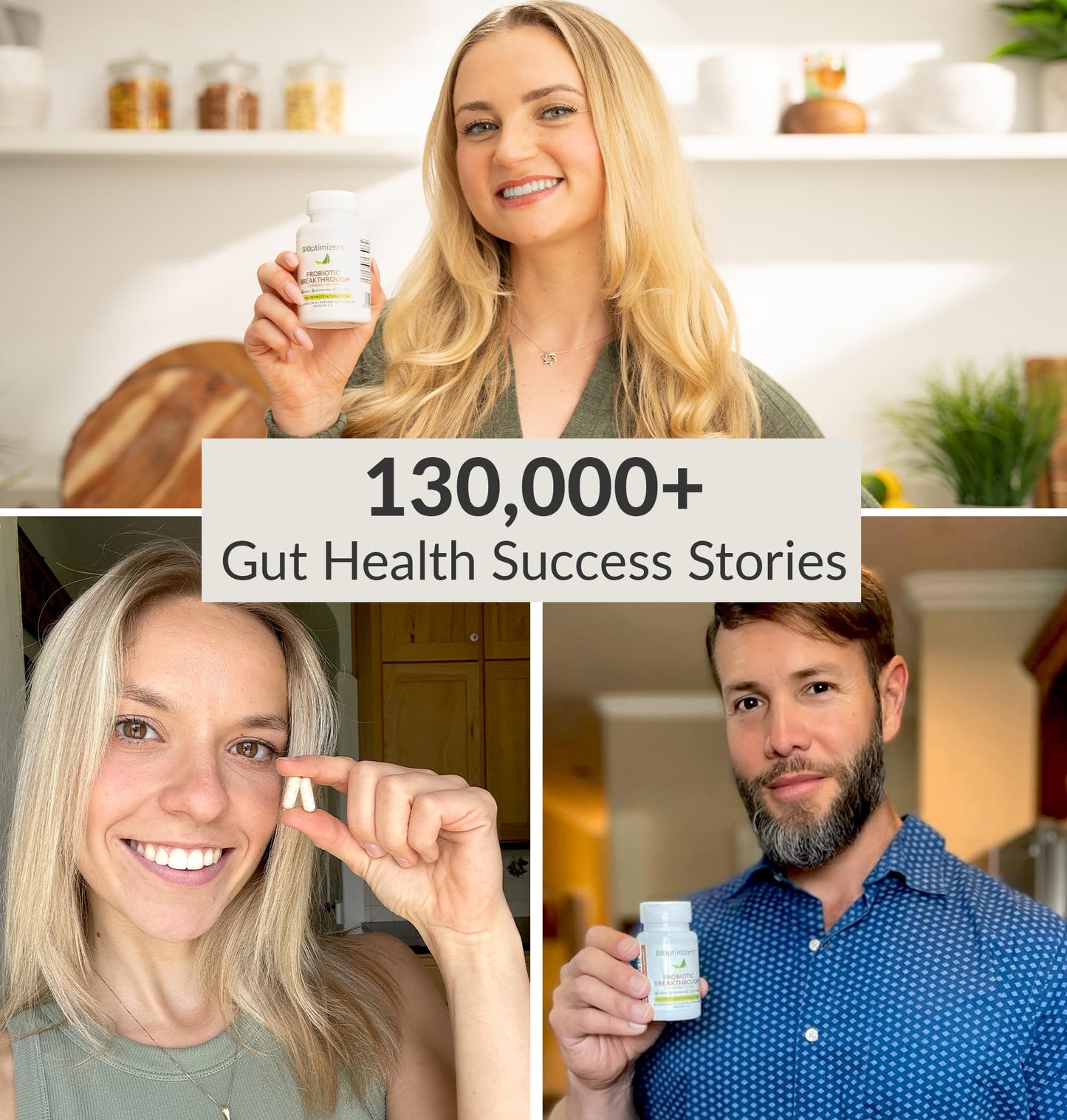 BIOptimizers Probiotic Breakthrough, Proteolytic Prebiotics & Probiotics Supplement – Lactobacillus Plantarum OM for Immune, Bloating & Gut Relief Support, 30 Vegan Capsules