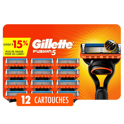 Gillette Fusion5 Men's Razor Blade Refills, 12 Refills
