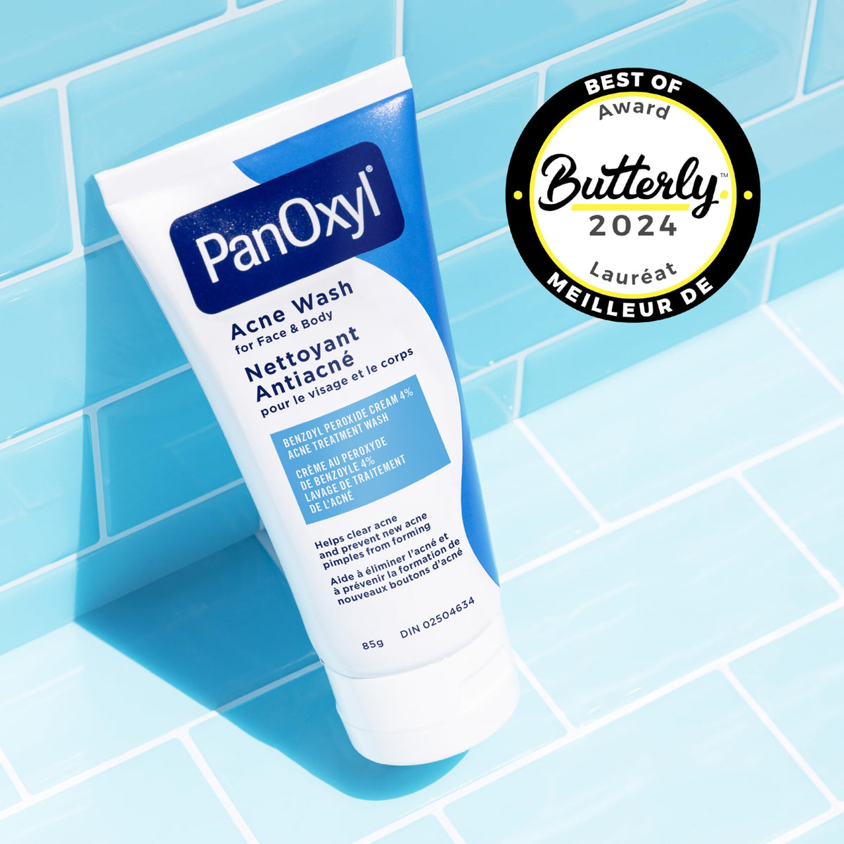 PanOxyl Acne Wash, 4% Benzoyl Peroxide, For Face & Body, 85g, Pack of 2
