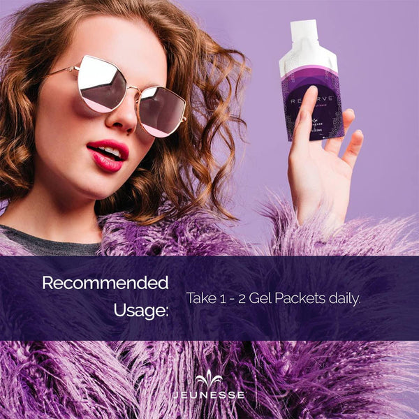 Jeunesse Global Reserve Antioxidant Fruit Blend Nutritional Supplement, (30ml) 30 Packets per Box (Pack of 1)