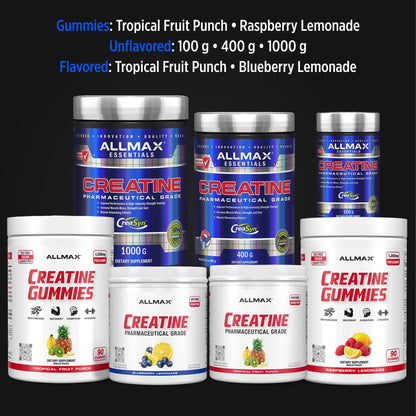 ALLMAX Creatine Monohydrate Powder, Micronized, Unflavored, 1000 g