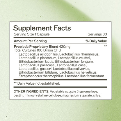 Dr. Amy Myers Best Probiotics 100 Billion CFU Per Capsule - for Women & Men - Powerful Combination of Doctor Approved Strains - Supports Healthy Digestion and Gut Microbiome - One Month Supply