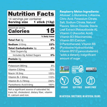 Liquid I.V.® Hydration Multiplier Sugar-Free - Raspberry Melon | Electrolyte Powder Drink Mix | 1 Pack (14 Servings)