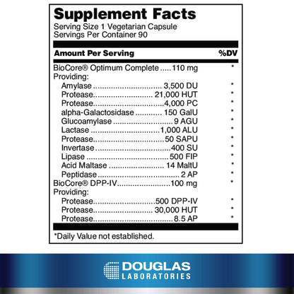 Douglas Laboratories G.I. Digest | Complete Enzyme Formula Including Gluten and Dairy Enzymes | 90 Capsules