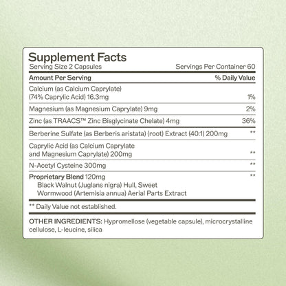 Amy Myers MD Microb-Clear - Gut Health Support Supplement with Black Walnut & NAC - GI Tract Health Supplement to Aid Against Bloating & Constipation Discomfort - 120 Capsules (60 Servings)
