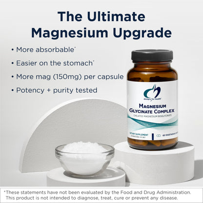 Designs for Health Magnesium & Women's Probiotic Bundle - ProbioMed Women (30 Capsules) Gut Health & Vaginal Probiotic with Magnesium Glycinate Complex (60 Capsules) Superior Absorption Magnesium