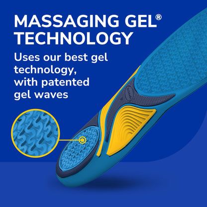 Dr. Scholl’s Energizing Comfort Everyday Insoles with Massaging Gel®, On Your Feet All-day Energy, Shock Absorbing, Arch Support, Trim Inserts to Fit Shoes, Women's Size 6-10, 1 Pair