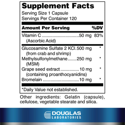Douglas Laboratories Glucosamine + MSM Forte | Nutritional Formulation to Support Maintainance and Health of Aging Joints | 120 Capsules