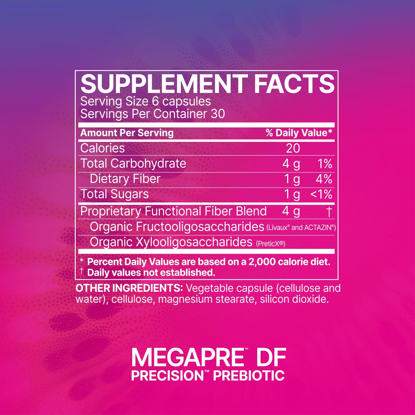 Microbiome Labs MegaPre DF - Dairy-Free Prebiotic Fiber Supplement - Gut Health Prebiotics for Women, Men & Kids 3+ - Support Microbial Diversity (180 Capsules)