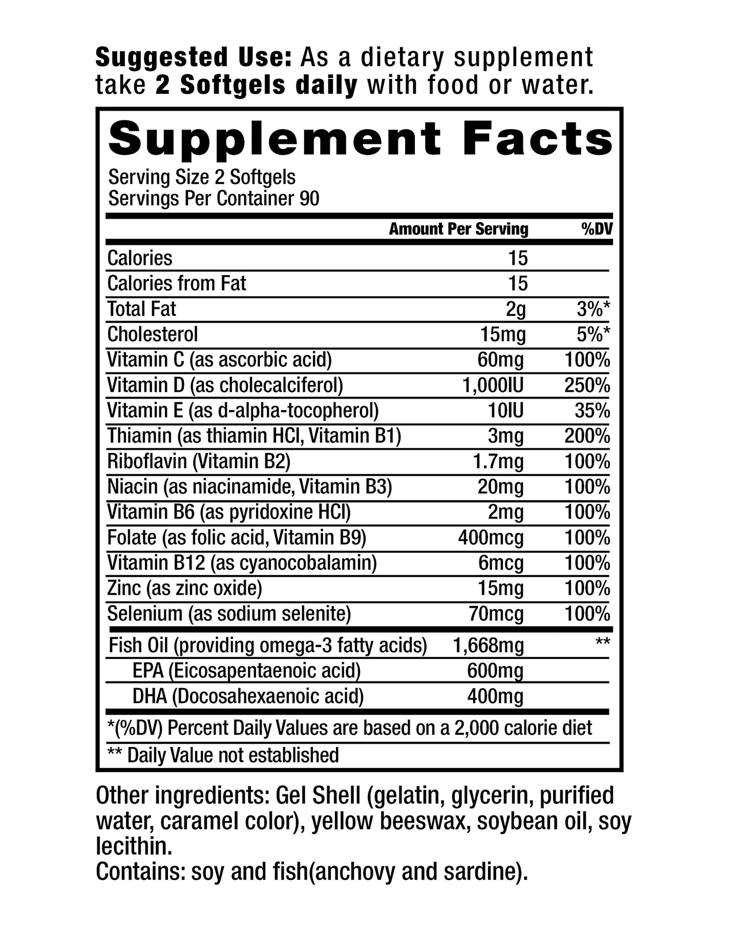 Cardiamin Heart Health and General Wellness Multivitamins 90-Day Supply