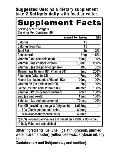 Cardiamin Heart Health and General Wellness Multivitamins 90-Day Supply