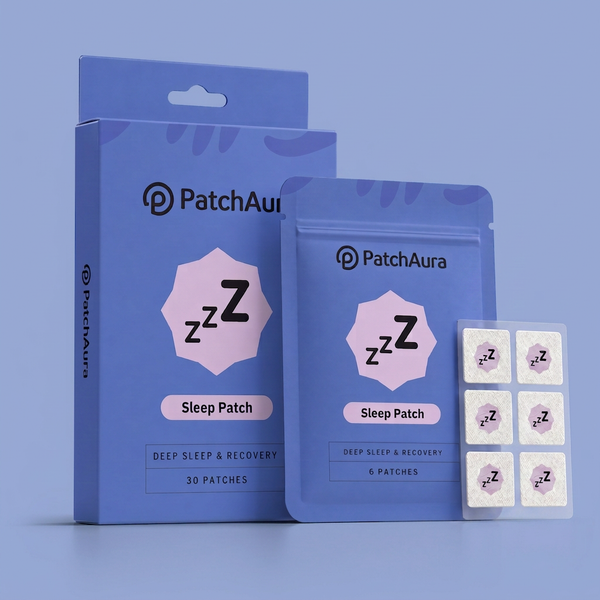 PatchAura Sleep Patch – Deep Sleep & Recovery Support, Relaxation & Nighttime Rest Aid, Long-Lasting Wellness Patches (30 Patches)