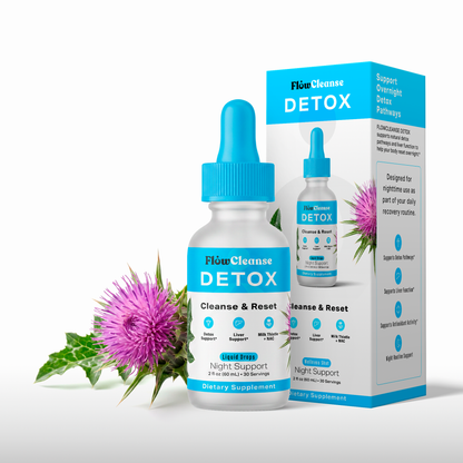 FlowCleanse DETOX Liquid Drops 60ml – Cleanse & Reset Formula – Liver & Detox Support – Daily Drops for Full Body Reset