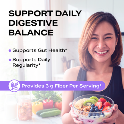 FlowCleanse FIBRE Gouttes Liquides 60 ml – Soutien Quotidien en Fibres – Santé Intestinale et Régularité – Formule Digestion Douce