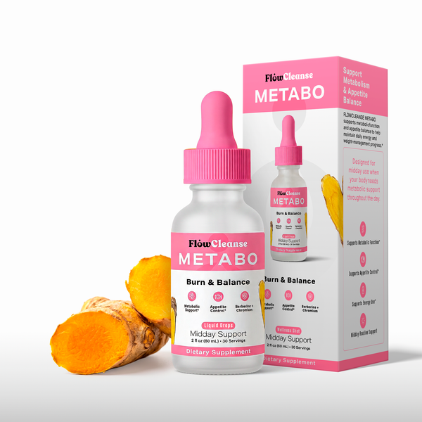 FlowCleanse METABO Liquid Drops 60ml – Metabolism Support Drops – Burn & Balance Formula – Energy, Appetite & Weight Management Support