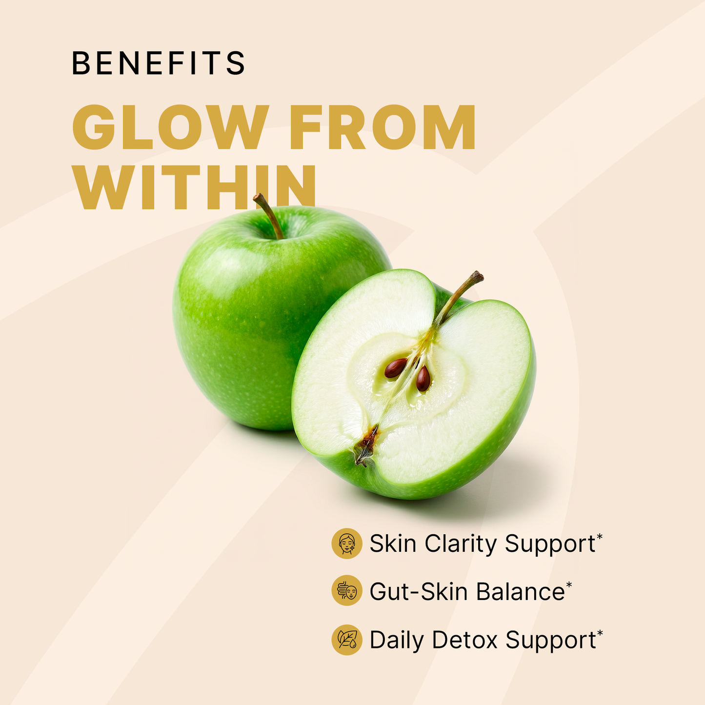 Thryven Clear Skin — Skin Support Drink Mix with Zinc, Chlorophyll, Greens & Probiotics* | Daily Detox + Gut-Skin Balance | Green Apple Cleanse | 10 Stick Packs