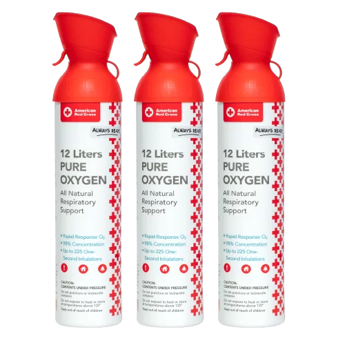 American Red Cross + Boost Oxygen | Extra Large 12L Canister (3 Pack)