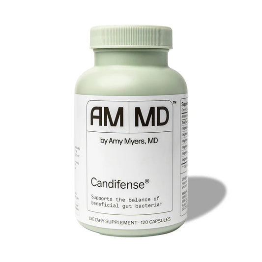 Amy Myers MD Candifense Candida Cleanse - Anti Overgrowth and Yeast Supplement - Herb Free Plant Based Enzymes - Supports Digestion & Gut Health - Amylase, Cellulase, Xylanase, Invertase - 120 Caps