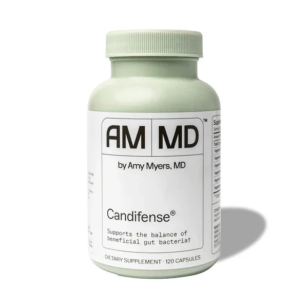 Amy Myers MD Candifense Candida Cleanse - Anti Overgrowth and Yeast Supplement - Herb Free Plant Based Enzymes - Supports Digestion & Gut Health - Amylase, Cellulase, Xylanase, Invertase - 120 Caps