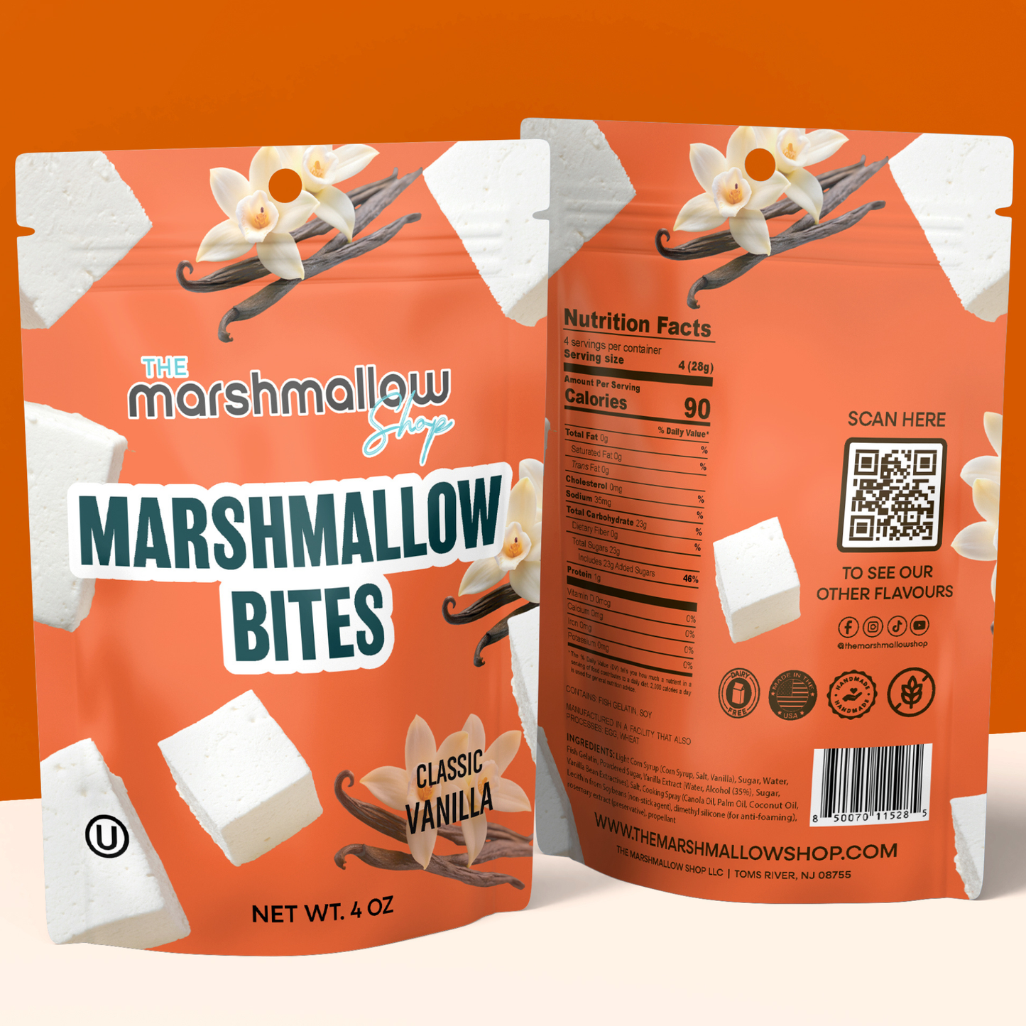 Marshmallow Bites - Sweet Candy Coated Fluffy Marshmallow Snacks Mix Flavours