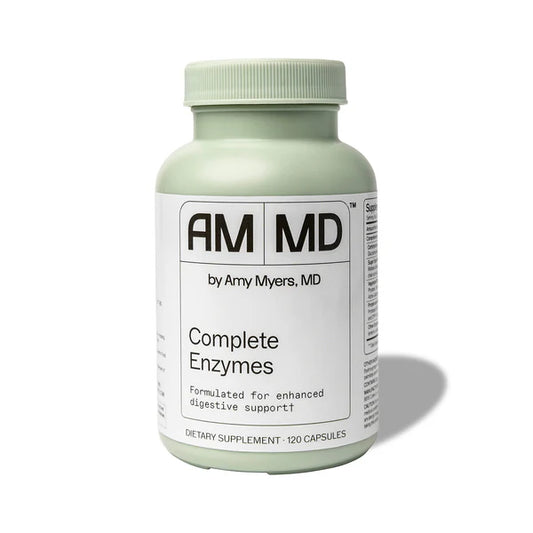 Amy Myers MD Digestive Enzymes for Digestion Aid - 19 Enzymes for Gut Health, Bloating & Stomach Issues - DPP-IV Protease Amylase Lipase Lactase Sucrase - Break Down Protein carb Sugar Fiber 120 Caps