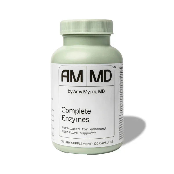 Amy Myers MD Digestive Enzymes for Digestion Aid - 19 Enzymes for Gut Health, Bloating & Stomach Issues - DPP-IV Protease Amylase Lipase Lactase Sucrase - Break Down Protein carb Sugar Fiber 120 Caps