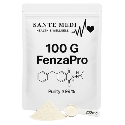 Sante Medi FenzaPro packaging with powder and tablet on a white background