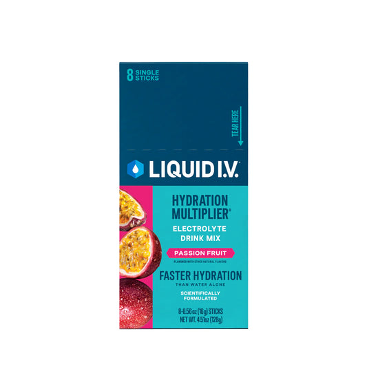 Liquid I.V. Hydration Multiplier - Passion Fruit - Hydration Powder Packets | Electrolyte Drink Mix | Easy Open Single-Serving Stick | Non-GMO | 8 Sticks