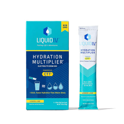 Liquid I.V. Hydration Multiplier - Lemon Lime - Hydration Powder Packets, Electrolyte Drink Mix - 8 Sticks