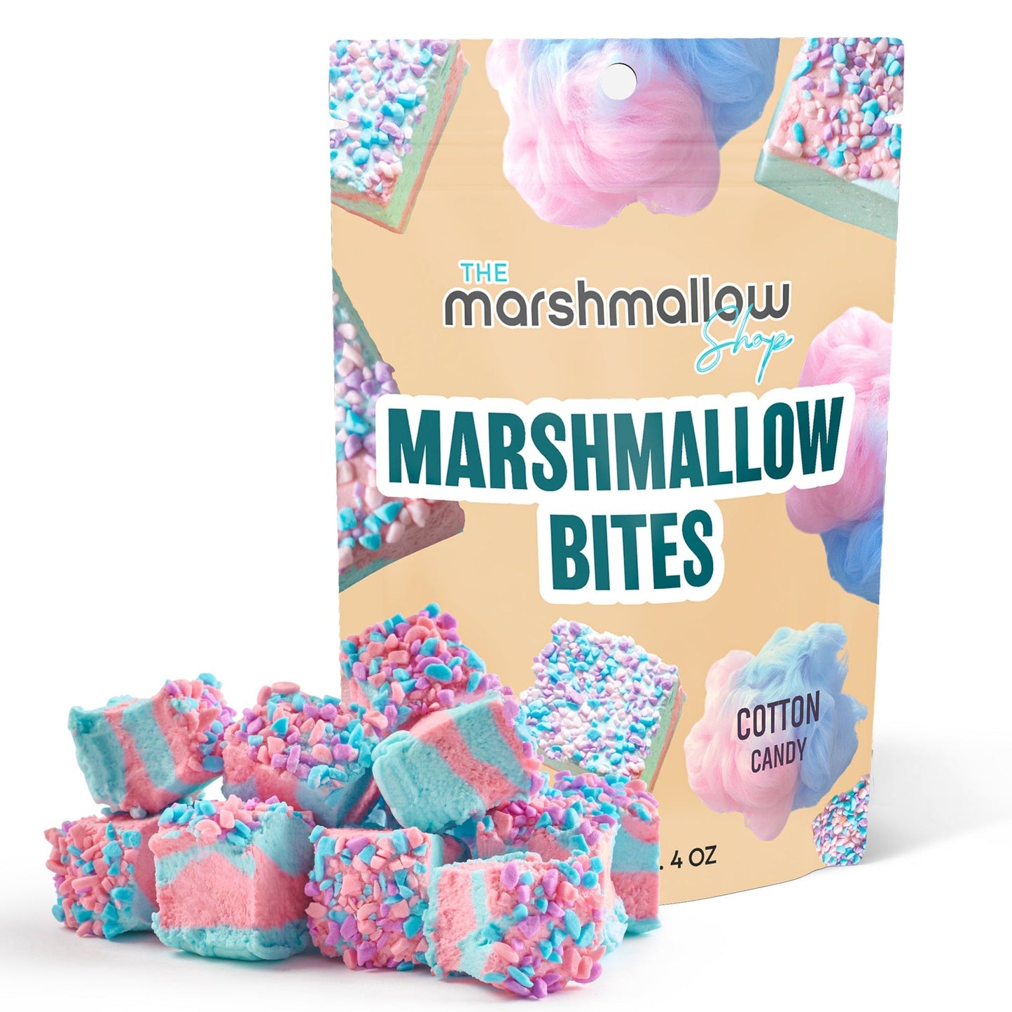 The Marshmallow Shop Gourmet Marshmallow Bites – Assorted Flavors Soft & Chewy Candy Treats
