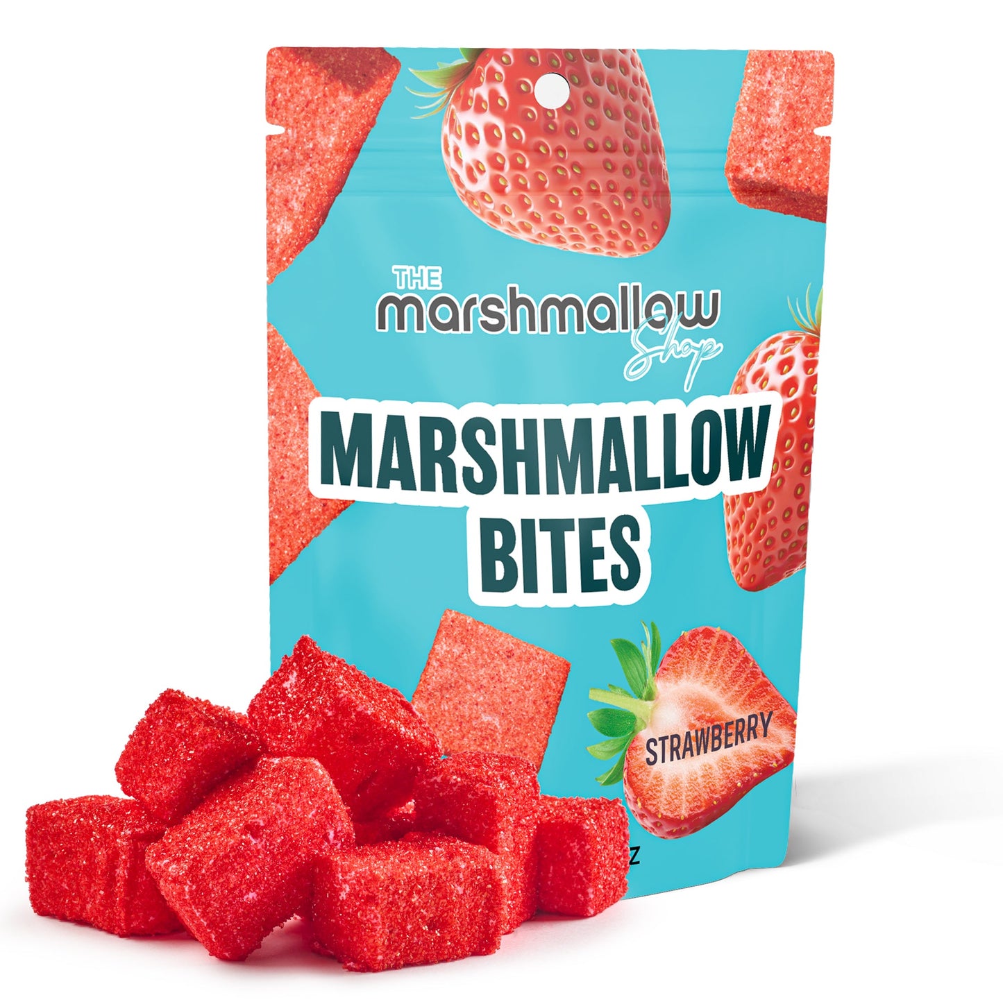 Marshmallow Bites - Sweet Candy Coated Fluffy Marshmallow Snacks Mix Flavours