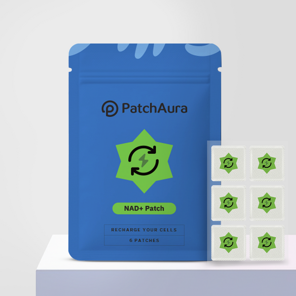 PatchAura NAD+ Patch – Cellular Energy & Longevity Support, Anti-Aging & Metabolism Boost, Daily Wellness Patches (30 Patches)